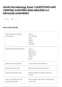 UAMS Microbiology Exam 1 QUESTIONS AND VERIFIED ANSWERS 2026 &lpar;GRADED A&plus;&rpar; DETAILED ANSWERS&excl;&excl;