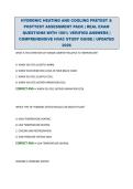 HYDRONIC HEATING AND COOLING PRETEST & POSTTEST ASSESSMENT PACK &vert; REAL EXAM QUESTIONS WITH 100&percnt; VERIFIED ANSWERS &vert; COMPREHENSIVE HVAC STUDY GUIDE &vert; UPDATED 2026