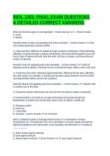 BIOL 1201- FINAL EXAM QUESTIONS & DETAILED CORRECT ANSWERS 