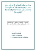 Accredited Test Bank & Solution Guide for Principles of Microeconomics&comma; 2nd Edition by Stevenson &mdash; All Lessons Included &lpar;Verified Answers&rpar;