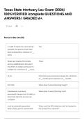 Texas State Mortuary Law Exam &lpar;2026&rpar; 100&percnt;VERIFIED &vert;complete QUESTIONS AND ANSWERS &vert; GRADED A&plus;&period;