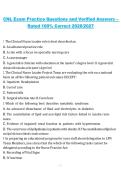 CNL Exam Practice Questions &lpar;2026&sol;2027&rpar; &ndash; Verified Answers Rated 100&percnt; Correct Study Guide