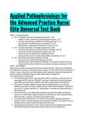 Applied Pathophysiology for the Advanced Practice Nurse&colon; Elite Universal Test Bank &lpar;2026&sol;2027&rpar; &vert; 88 Questions with Expert Analysis & 2026 Global Guidelines &vert; Advanced Practice Nursing Exam Prep