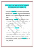 WGU D265 Critical Thinking - Reason and Evidence&period; GRADED A&plus;