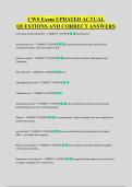 CWS Exam UPDATED ACTUAL  QUESTIONS AND CORRECT ANSWERS