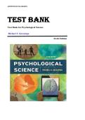 Psychological Science 6th Edition by Michael S&period; Gazzaniga Test Bank &vert;ISBN&colon; 9780393640342&vert; Guide A&plus;