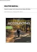 Financial Accounting&colon; Tools for Business Decision Making 10th Edition by Paul D&period; Kimmel Solution Manual &vert;ISBN&colon; 9781119791089&vert; Guide A&plus;