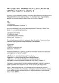 NRS 3016 FINAL EXAM REVIEW QUESTIONS WITH VERIFIED ACCURATE ANSWERS