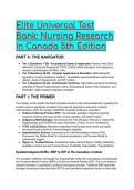 Test Bank for Nursing Research in Canada &lpar;5th Edition&rpar; &vert; Elite 2026&sol;2027 Exam Prep &vert; Singh & Thirsk &vert; All Chapters & Solutions