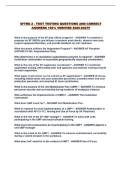 SFTRG 2 - TSGT TESTING QUESTIONS AND CORRECT ANSWERS 100&percnt; VERIFIED 2026-2027&excl;&excl;