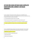 ATI RN MED SURG RETAKE EXAM COMPLETE QUESTIONS AND CORRECT DETAILED ANSWERS&vert; 2026