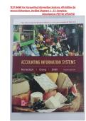 TEST BANK For Accounting Information Systems&comma; 4th Edition by Vernon Richardson&comma; Verified Chapters 1 - 17&comma; Complete&period; Download as Pdf File UPDATED 2026