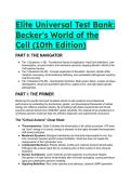 2026&sol;2027 Elite Test Bank for Becker's World of the Cell &lpar;10th Edition&rpar; &vert; 88 Exam Questions&comma; Detailed Explanations & Mentor Analysis