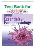 Test Bank for Porth's Essentials of Pathophysiology 5th Edition by Tommie L&period; Norris isbn-9781975107192