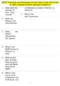 BCPS&colon; Practices and Processes of Care &lpar;Part I&rpar; with all Correct & 100&percnt; Verified Answers &vert;Already Graded A&plus;