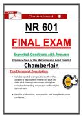 NR 601 Final Exam &lpar;PDF&rpar; &vert; &lpar;2026&rpar; Primary Care Aging &vert; Q&A