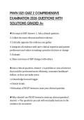 PNVN 1521 QUIZ 2 COMPREHENSIVE EXAMINATION 2026 QUESTIONS WITH SOLUTIONS GRADED A&plus;