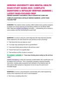 HERZING UNIVERSITY HESI MENTAL HEALTH EXAM STUDY GUIDE 2026 &vert; COMPLETE QUESTIONS & DETAILED VERIFIED ANSWERS &vert; LATEST PASS-FOCUSED PREP