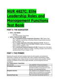 NUR 4827C&colon; Elite Leadership Roles and Management Functions in Nursing Test Bank &ndash; Based on Marquis and Huston &lpar;Theory and Application&rpar; &ndash; 2026&sol;2027 Professional Standard &ndash; 88 Questions with Full Distractor Analysis & Mentor Intuition