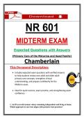 NR 601 Midterm Exam &lpar;PDF&rpar; &vert; &lpar;2026&rpar; Primary Care Aging &vert; Q&A