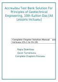Accredited Test Bank & Solution Guide for Principles of Geotechnical Engineering&comma; 10th Edition by Braja M&period; Das &mdash; All Lessons Included &lpar;Verified&rpar;