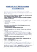 PTAP 2230 Exam 1 Questions With Accurate Answers