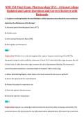 NUR 354 Final Exam&colon; Pharmacology II V1 - Arizona College  Updated and Latest Questions and Correct Answers with  Rationale 