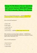 Omega Psi Phi History Review Questions  and Correct Answers 2026-2027&sol; Omega  PSI PHI Fraternity History Test Review 