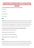 NUR 354 Exam 2&colon; Pharmacology II V1 - Arizona College  Updated and Latest Questions and Correct Answers with  Rationale 