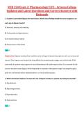 NUR 354 Exam 2&colon; Pharmacology II V1&comma; V2 & V3 &ndash; Arizona College of Nursing &ndash; Updated Questions&comma; Answers&comma; and Rationales Exam Package