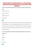 NUR 354 Exam 3&colon; Pharmacology II V1 - Arizona College  Updated and Latest Questions and Correct Answers with  Rationale 