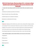 NUR 354 Exam 3&colon; Pharmacology II V2 - Arizona College  Updated and Latest Questions and Correct Answers with  Rationale 