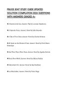 PRAXIS 5047 STUDY GUIDE UPDATED SOLUTION COMPILATION 2026 QUESTIONS WITH ANSWERS GRADED A&plus;