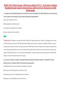 NUR 354 Exam 3&colon; Pharmacology II V1&comma; V2 & V3 &ndash; Arizona College of Nursing &ndash; Updated Questions&comma; Answers&comma; and Rationales Exam Package