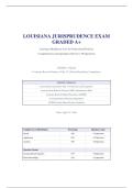 Louisiana Jurisprudence Exam Graded A&plus;