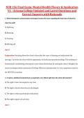 NUR 356 Final Exam&colon; Mental Health Theory & Application V1&comma; V2 & V3 &plus; 2024&ndash;2025 Updated Mental Health Exam &lpar;Arizona College&rpar; &ndash; Questions&comma; Answers&comma; and Rationales Package