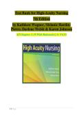 Test Bank for High-Acuity Nursing   7th Edition  by Kathleen Wagner&comma; Melanie Hardin Pierce&comma; Darlene Welsh & Karen Johnson  All Chapters 1-39 With Rationales&vert; A&plus; PASS