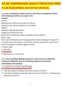 ATI RN COMPREHENSE 2026 2027 PREDICTOR FORM A and B&comma;&lbrack;Questions and correct choices&rsqb;&period;&period;