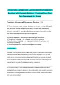 ATI NURSING LEADERSHIP AND MANAGEMENT 2026&sol;2027 &vert; Questions with Complete Solutions &vert; Proctored Exam Prep &vert; Pass Guaranteed - A&plus; Graded