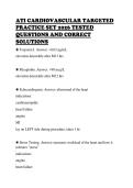 ATI CARDIOVASCULAR TARGETED  PRACTICE SET 2026 TESTED  QUESTIONS AND CORRECT  SOLUTIONS 