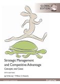 Strategic Management and Competitive Advantage&colon; Concepts and Cases Test Bank 2026 Update
