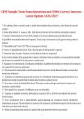 CRPC Sample Tests Exam Questions and 100&percnt; Correct Answers &ndash; Latest Updated 2026&sol;2027 Study Guide