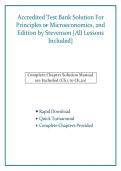 Accredited Test Bank & Solution Guide for Principles of Microeconomics&comma; 2nd Edition by Stevenson &mdash; All Lessons Included &lpar;Verified Answers&rpar;
