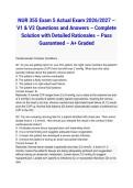 NUR 355 Exam 5 Actual Exam 2026&sol;2027 &ndash; V1 & V2 Questions and Answers &ndash; Complete Solution with Detailed Rationales &ndash; Pass Guaranteed &ndash; A&plus; Graded