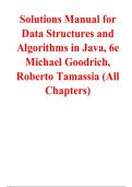 Solutions Manual for Data Structures and Algorithms in Java 6th Edition &ndash; Michael T&period; Goodrich & Roberto Tamassia 2026 Update