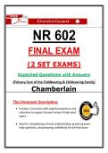 NR 602 Final Exam &lpar;PDF&rpar; &vert; &lpar;2026&rpar; Childbearing Care &vert; 2 Sets