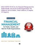 Solutions Manual for Financial Management for Public Health and Not-for-Profit Organizations 2026 Update