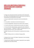 NRS 3016 MIDTERM ATI&sol;MOODLE QUESTIONS WITH VERIFIED ANSWERS