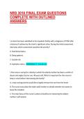 NRS 3016 FINAL EXAM QUESTIONS COMPLETE WITH OUTLINED ANSWERS