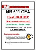 NR 511 CEA Final Exam Prep &lpar;PDF&rpar; &vert; &lpar;2026&rpar; Differential Diagnosis &vert; 400&plus; Questions